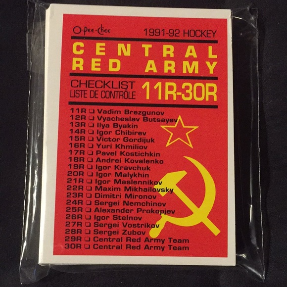 1990-91 & 1991-92 O Pee Chee Red Army / Dynamo Riga - Picture 2 of 2